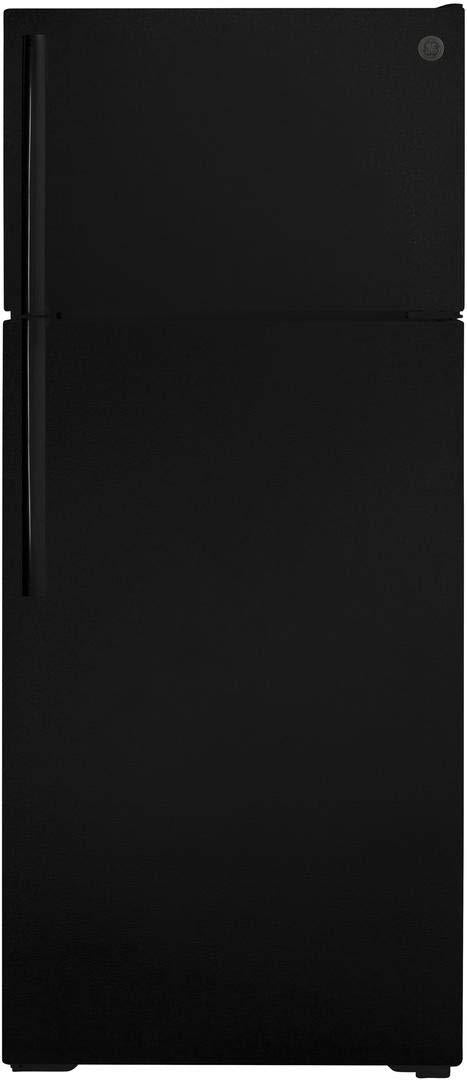 GE GTE18GTNRBB 28" Energy Star Qualified Top Freezer Refrigerator with Capacity  Adjustable Glass Shelves and Upfront Temperature Controls