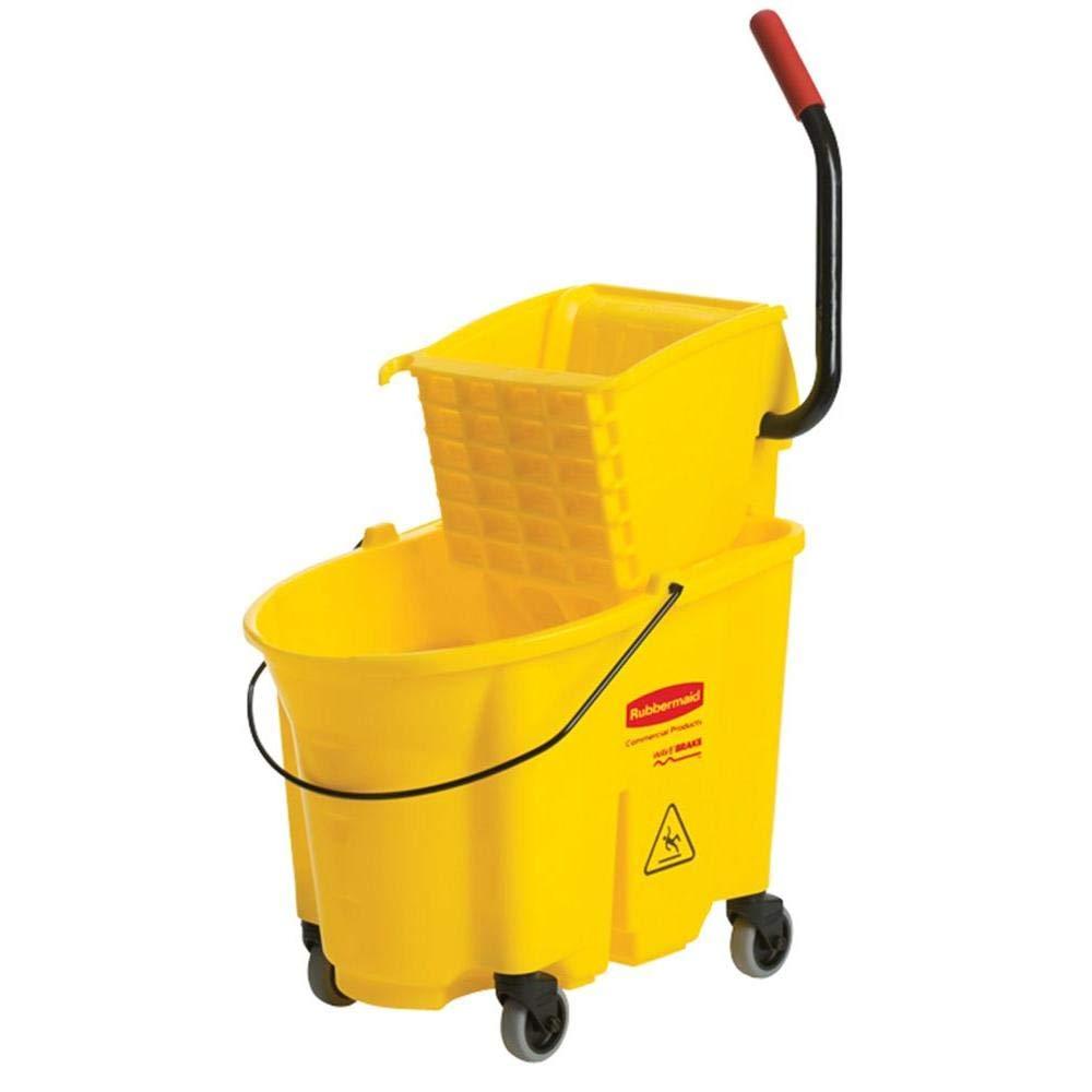 Rubbermaid Commercial WaveBrake 2.0 35 qt. Mop Bucket Yellow