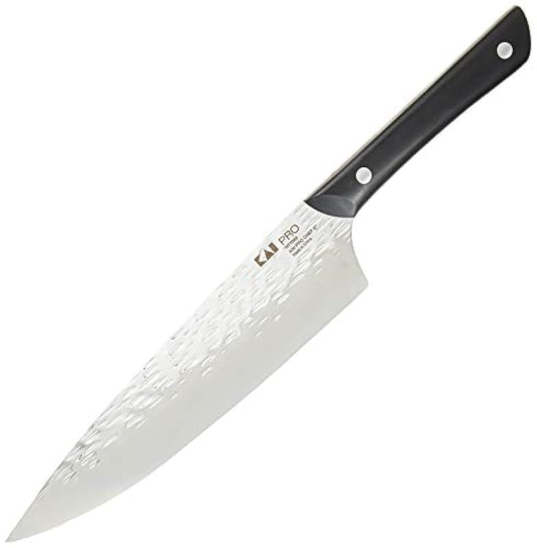 kai PRO Chef's Knife 8”, Thin, Light Kitchen Knife, Ideal for All-Around Food Preparation, Authentic, Hand-Sharpened Japanese Knife, Perfect for Fruit, Vegetables, and More, From the Makers of Shun