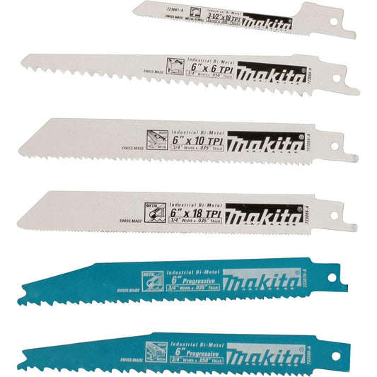 Makita Reciprocating Saw Blade Assortment Set (6-Piece) # 723086-A-A