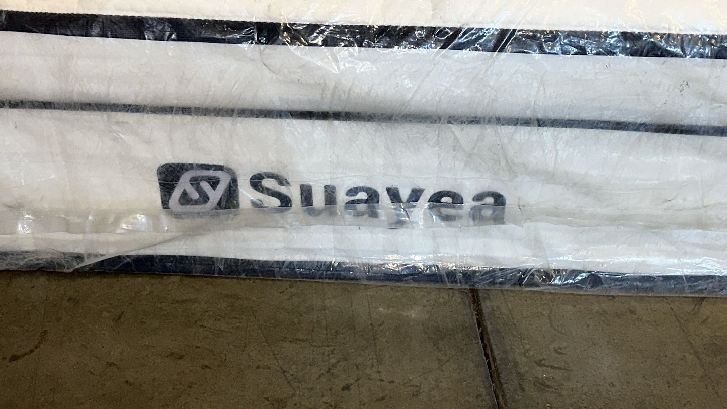 Suayea King Mattress 12 Inch, King Size Mattress in a Box, Hybrid Mattress with Pocket Spring and Soft Foam, Ultimate Motion Isolation, Strong Support, Medium Firm, Upgraded Strength