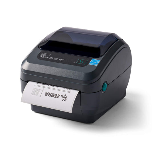 ZEBRA GX420d Direct Thermal Desktop Printer Print Width of 4 in USB Serial and Ethernet Port Connectivity GX42-202410-000