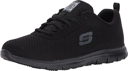 Skechers Women's Ghenter Bronaugh Food Service Shoe, Black, 8.5 Wide
