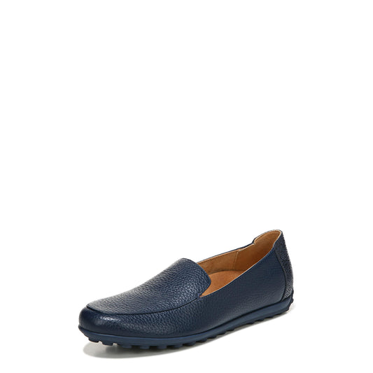 Vionic Women's Pearl Elora Classic Loafer Leather Flats - Medium Fit Navy 7 Medium US