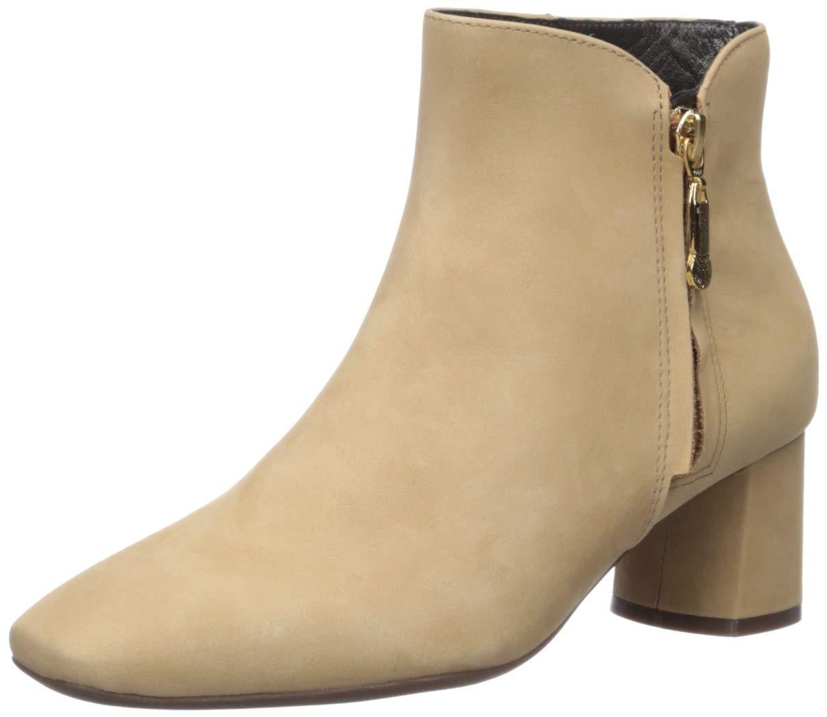 Marc Joseph New York Women's Genuine Leather Luxury Ankle Boot with Zipper, Sand Nubuck, 10.5 M US