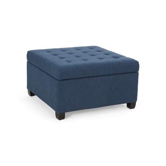 Christopher Knight Home Hedda Tufted Fabric Storage Ottoman