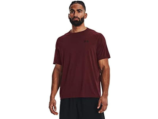 Under Armour Men's Tech 2.0 Novelty Short-Sleeve T-Shirt, Chestnut Red (690)/Black, Large