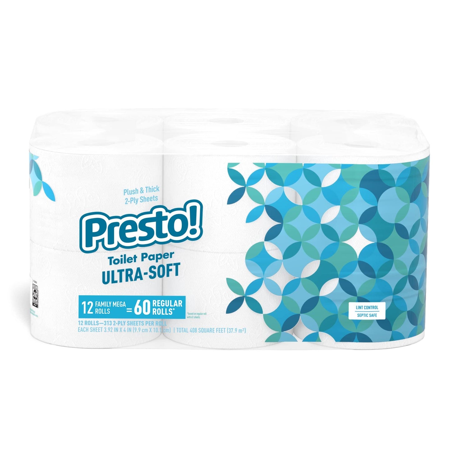 Presto 313 2-Ply Sheet Mega Roll Toilet Paper White