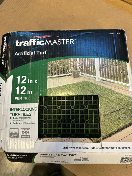 Turf Squares 1 ft. x 1 ft. Artificial Grass Interlocking Tiles (9-Pack)