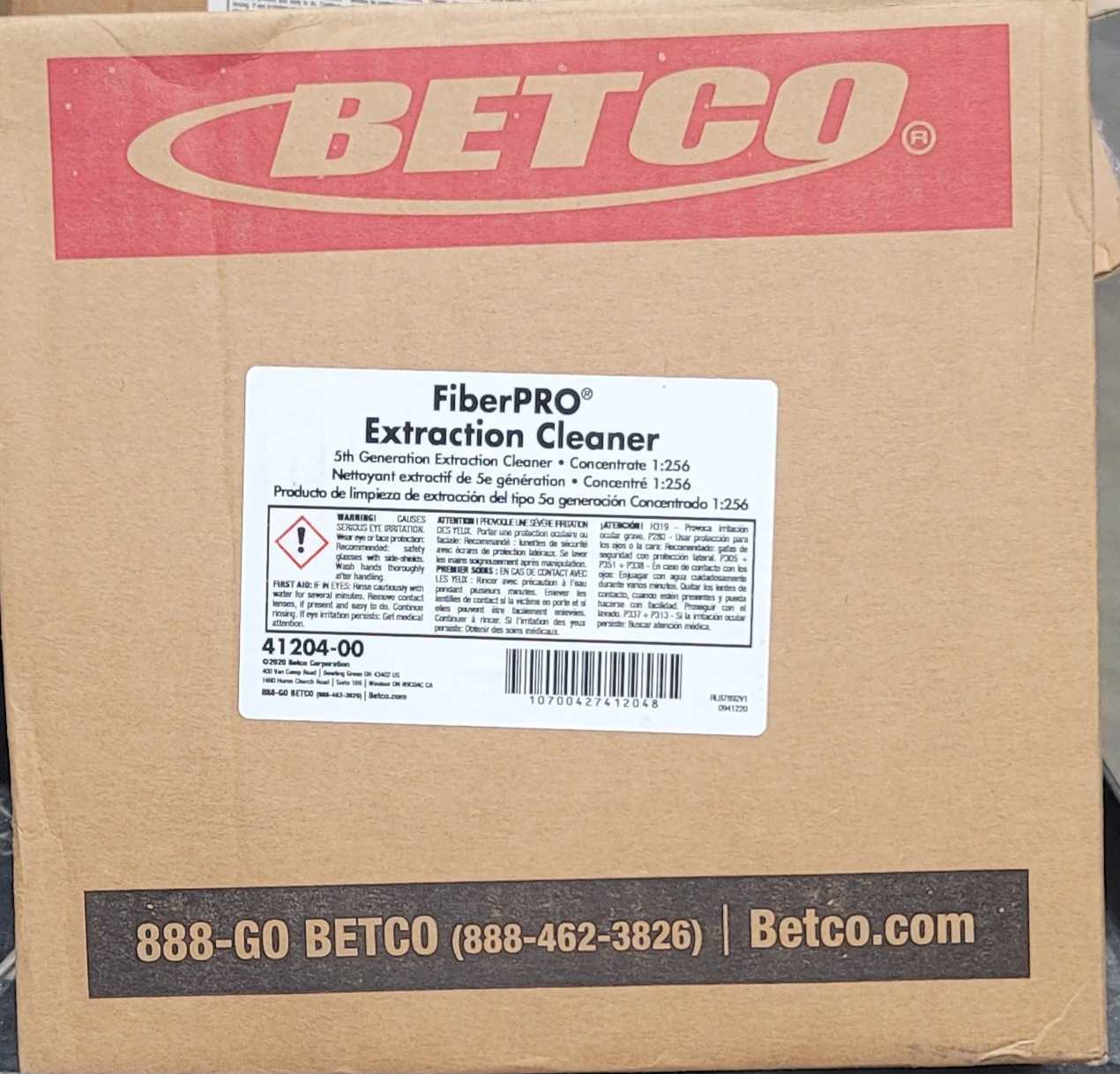 Betco® FiberPRO Extraction Cleaner, Pleasant Scent, 1 gal Bottle, 4/Carton