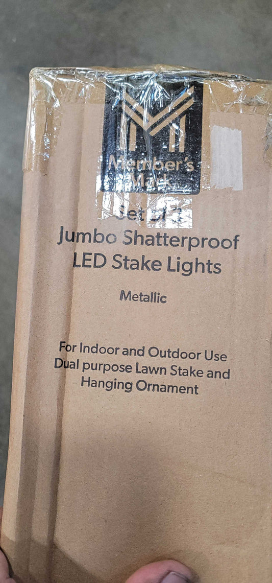 Member's Mark Jumbo Pre-Lit Shatterproof Ornament Stake Lights, Set of 3