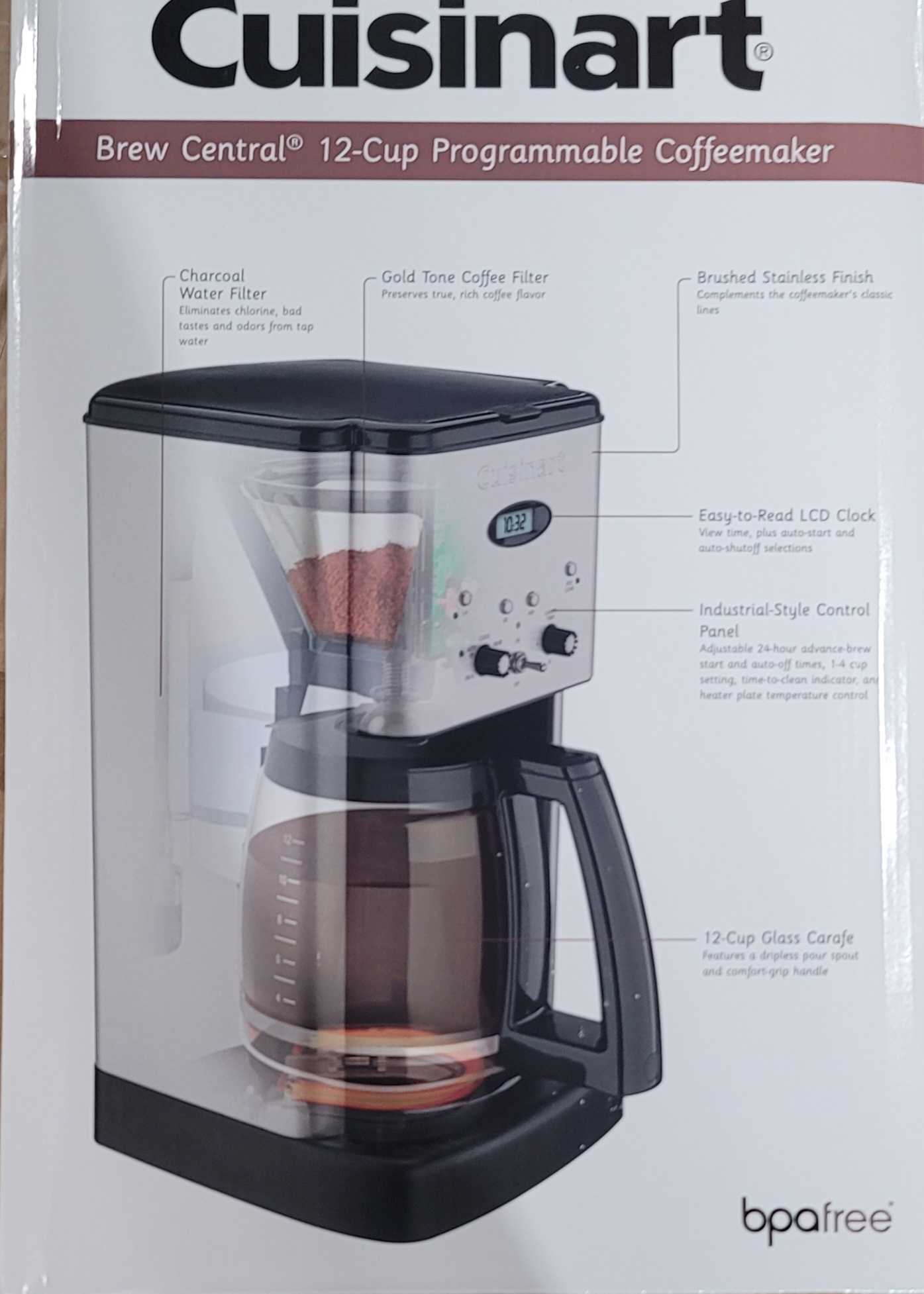 Cuisinart Brew Central 12-Cup Programmable Coffee Maker - Stainless Steel - DCC-1200P1