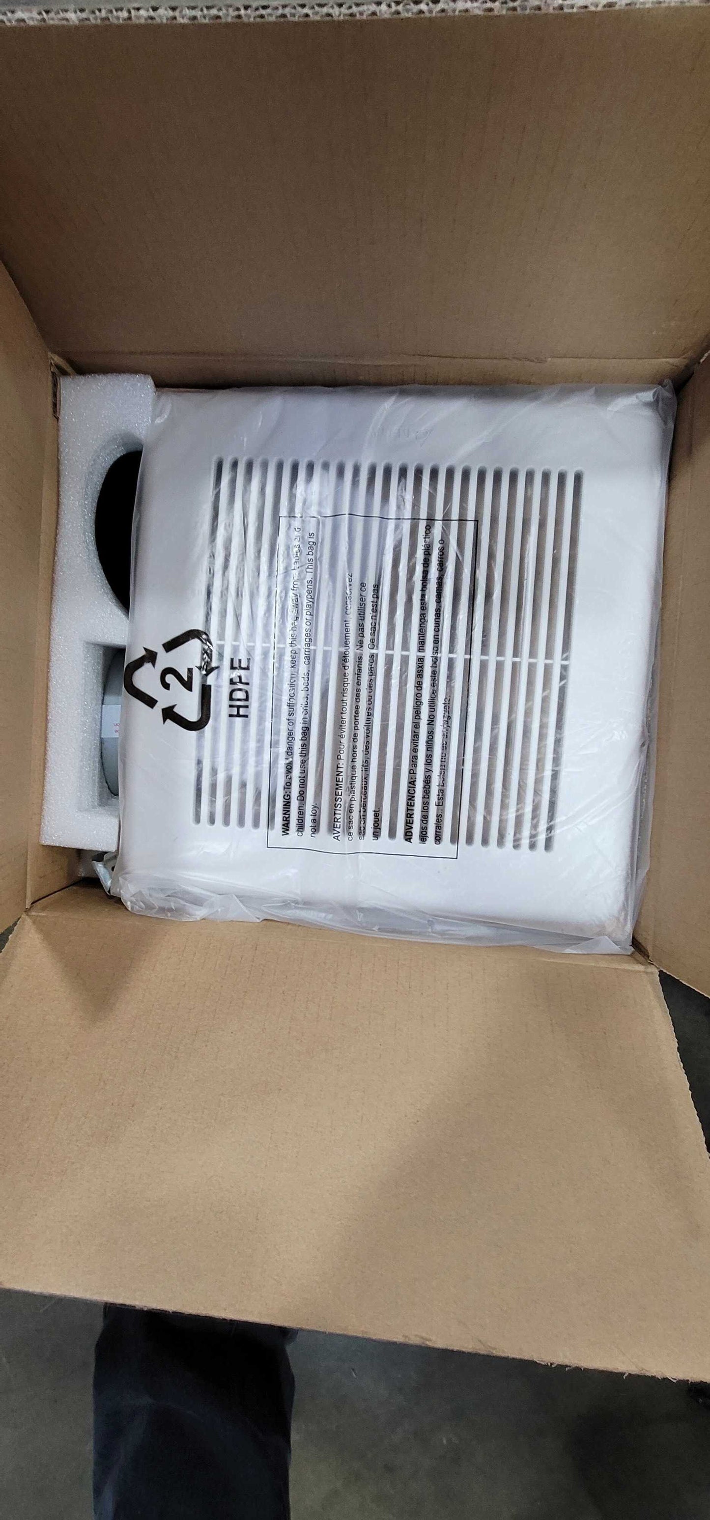 Delta BreezSlim SLM80-110D Adj. High Speed 80/110 CFM, Dual speed Fan, 7.3W/14.2W, 0.4/1.2 Sones