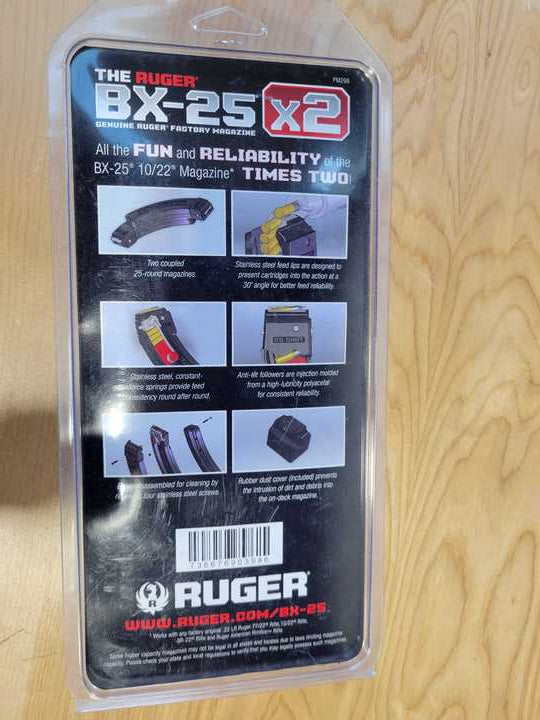 Ruger BX-25x2 10/22 .22LR 50-Round Factory Magazine