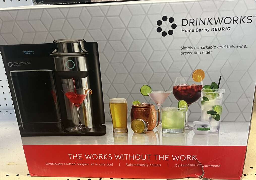 Drinkworks Home Bar By Keurig, Drink Maker, Brews Wine, Cider, Beer, and Mixes Cocktails, Pods Sold Separately, Black