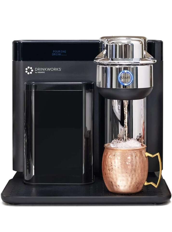 Drinkworks Home Bar By Keurig, Drink Maker, Brews Wine, Cider, Beer, and Mixes Cocktails, Pods Sold Separately, Black