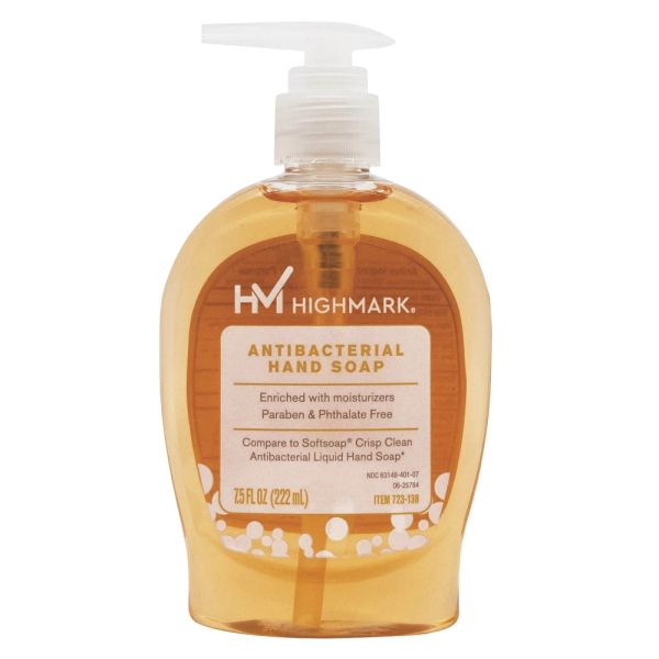 Highmark Antibacterial Liquid Hand Soap, Clean Scent, 7.5 Oz