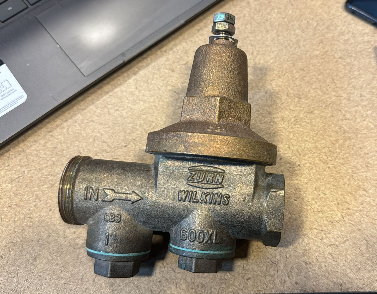 Zurn Wilkins 1" 600XL Pressure Reducing Valve with No Union Cap