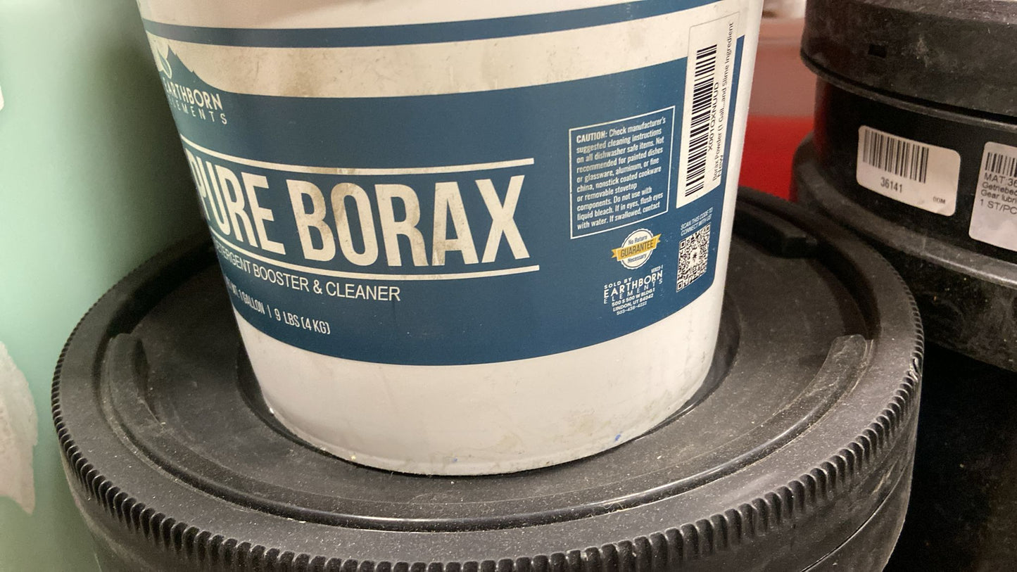 Earthborn Elements Borax 1-Gallon Bucket, Detergent Booster & Household Cleaner