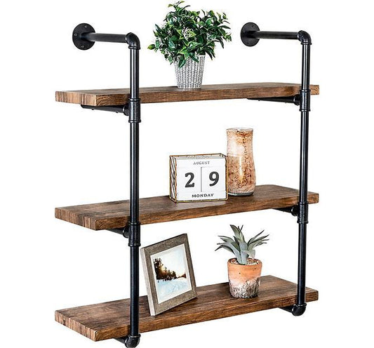 3-Tier Industrial Wall Shelf | Black | Honey-Can-Do