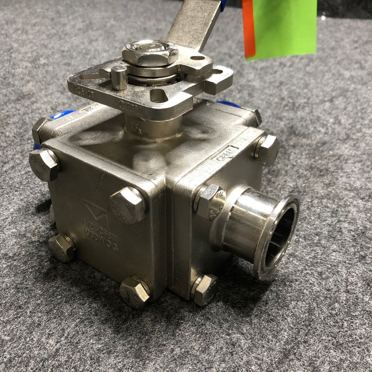 Haitima Sanitary Muti-port 3-way Sanitary Stainless Steel Ball Valves - 1 1/2 in. - 'L' Port