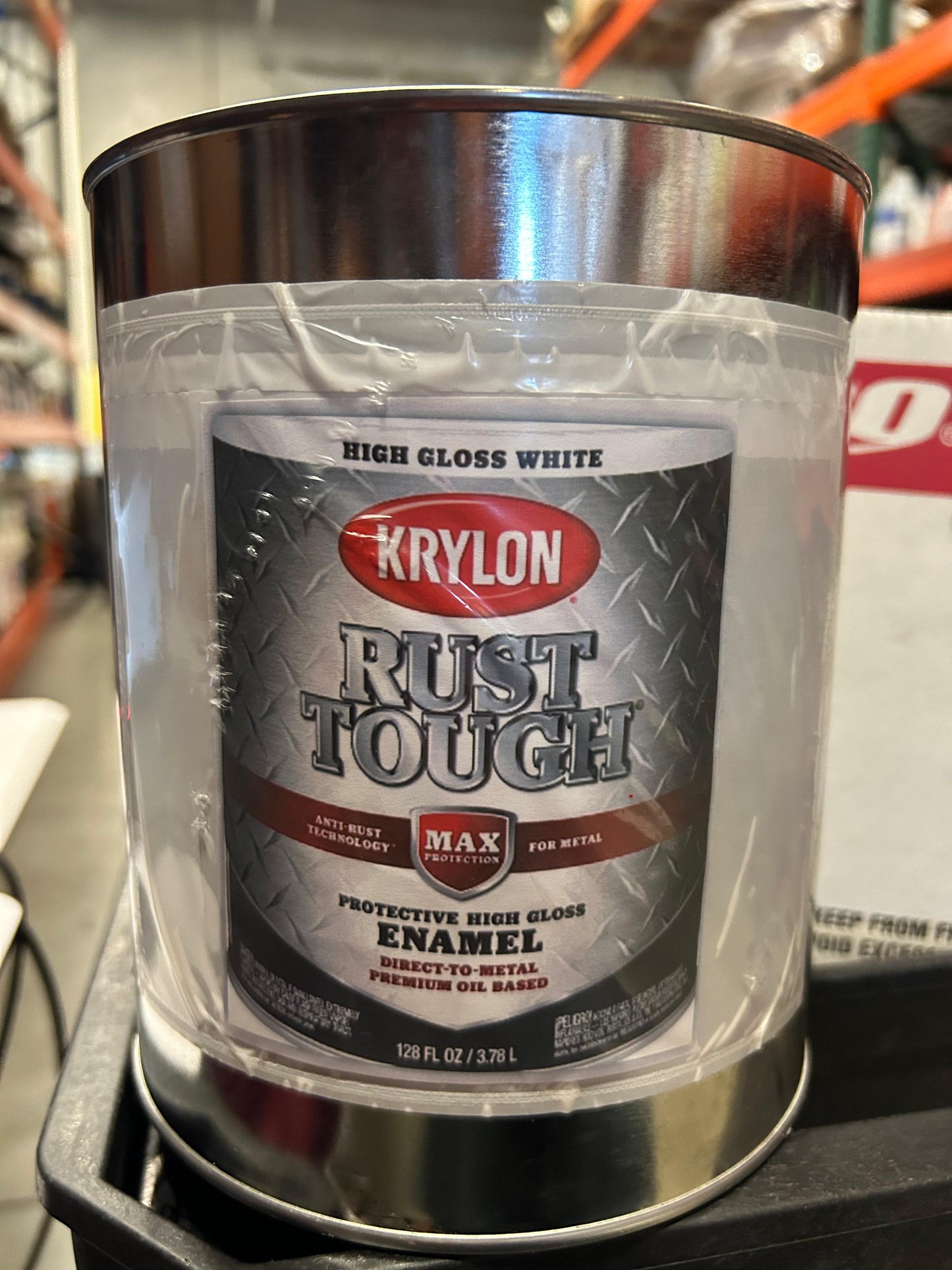 Rust Tough Oil-Based Gloss Rust Control Enamel, White, 1 Gal.