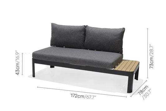 PORTALS DARK 2-SEAT SOFA