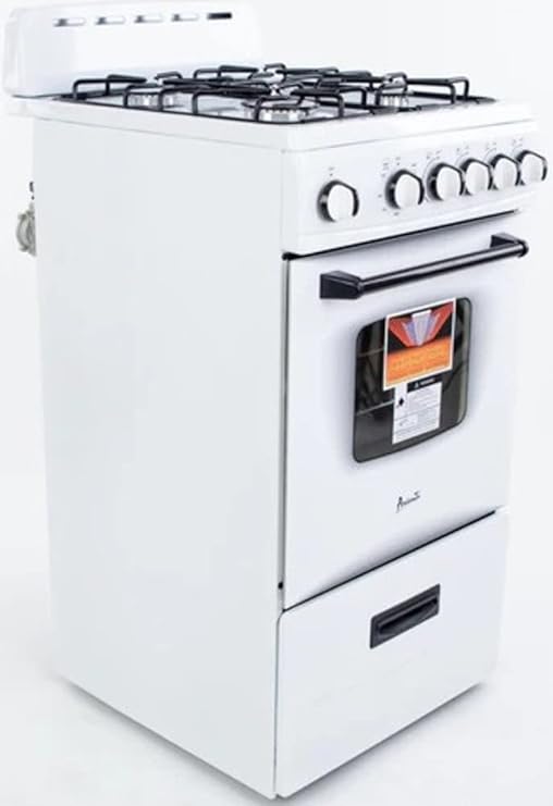 Avanti GR2011CW GR20 20" Compact Gas Range Oven, in White (small dents and damages)