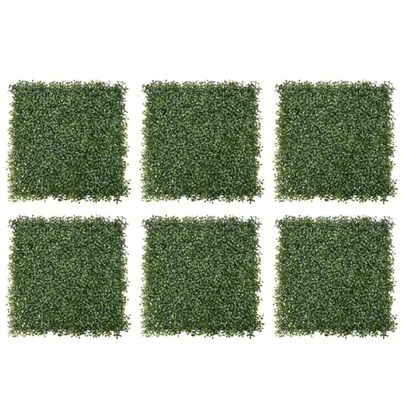 Winbold Grass Wall Panels - 20" X 20" - Pack of 6 Outdoor Decor Garden Fence - Artificial Boxwood Panel - Greenery Backdrop Wall - Fake Grass Wall, Privacy Fence for Backyard Decor | Wall Grass Panels