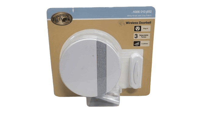 Hampton Bay Wireless Round Plug-In Door Bell Kit HB-7315-00