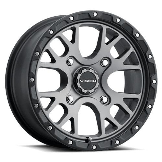 Vision 545 Rocker UTV 14x7 4x156 +13mm Satin Gray Wheel Rim 14" Inch