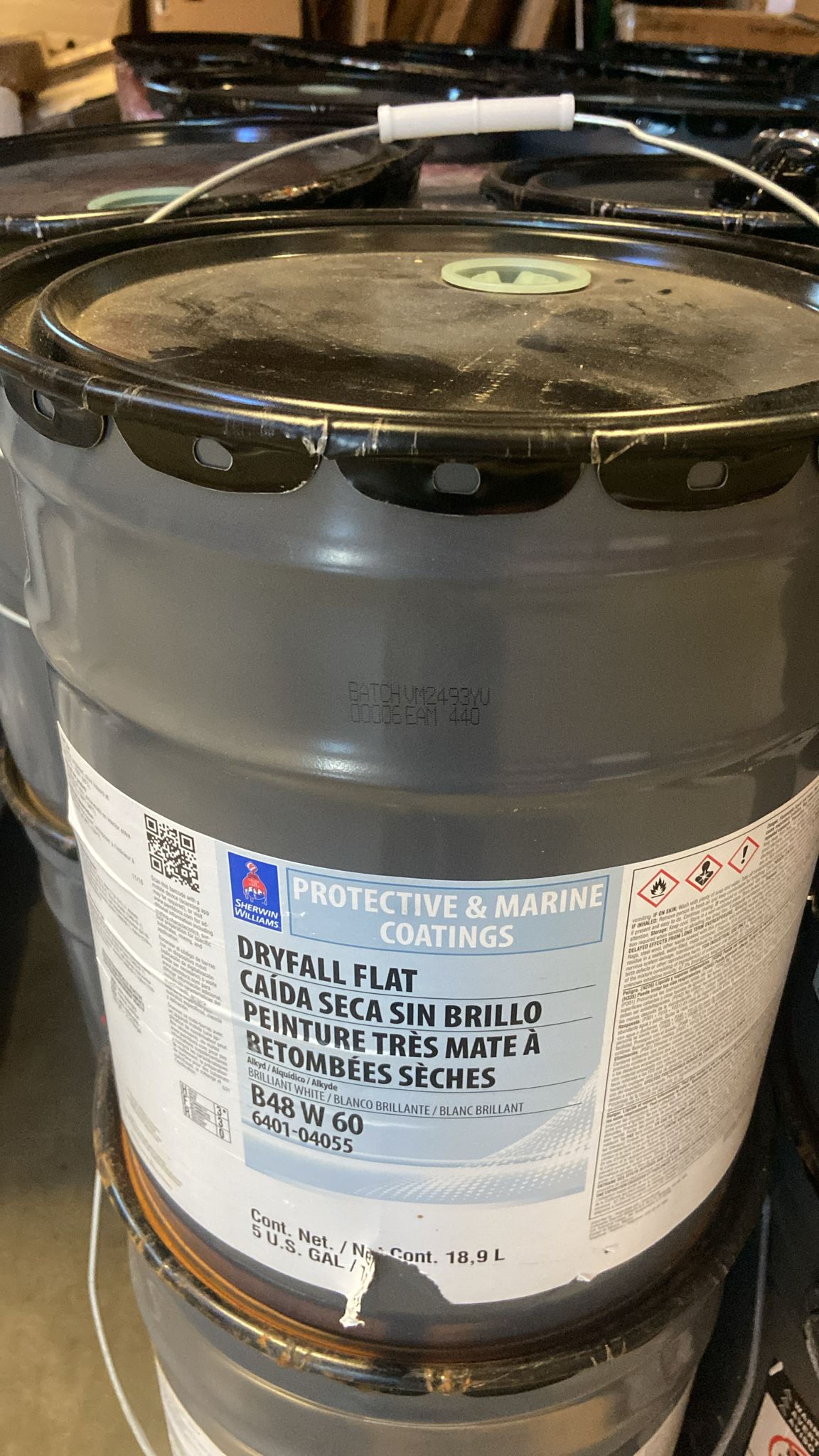 Sherwin Williams Drywall Fall Flat Marine Coating 5gal B48 W 60 6401-04055 Sealed