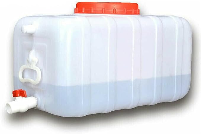 Koxuyim Plastic Water Tank with Sealing Cover 75L,Perfect for Camping and RV Trips, Work with Camper Trailer Caravan 4x4 4WD, Easy to Clean and Operate