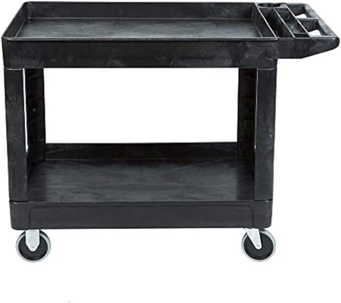 Rubbermaid Commercial Products 2-Shelf Utility/Service Cart, Medium