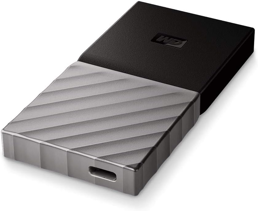 WD 512GB My Passport SSD Portable Storage - USB 3.1 - Black-Gray - WDBK3E5120PSL-WESN