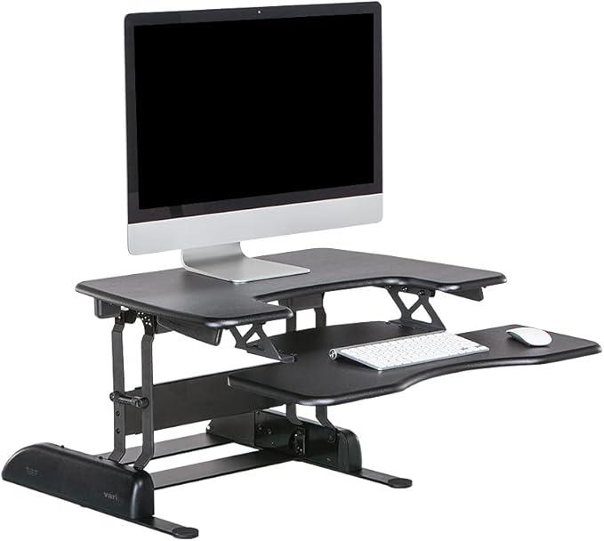 Vari Pro Plus 30”- VariDesk 30 Inch Desk Converter- Stand Up Desk Riser with Wide Keyboard Tray- Monitor or Laptop Sit Stand Desk Riser for Tabletop and Home Office- Black