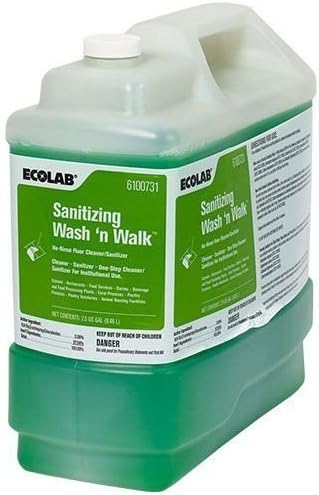 Ecolab Wash 'n Walk Sanitizing Floor Cleaner Liquid 2.5 gal.