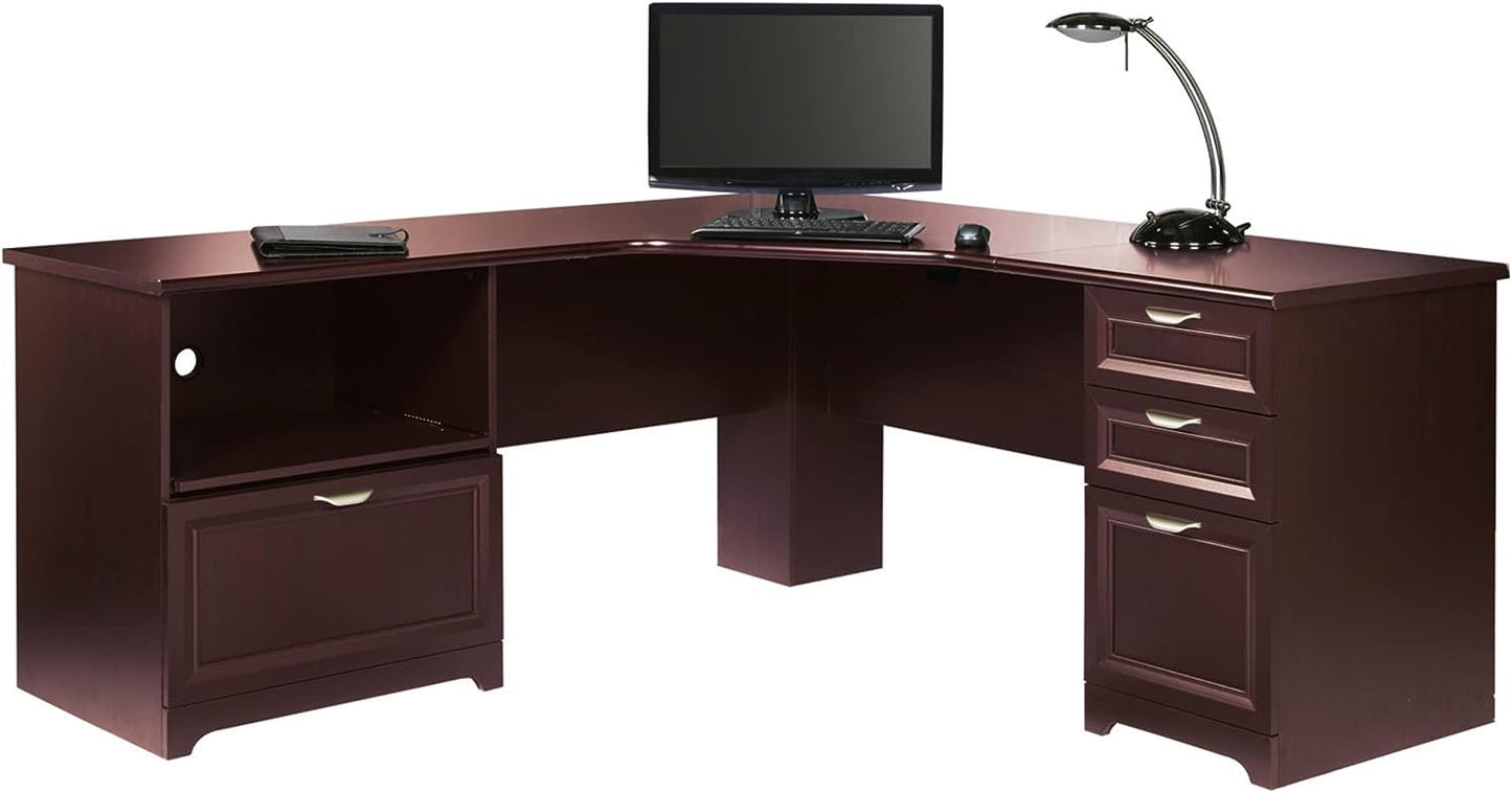 Realspace® Magellan Performance 71"W L-Shape Corner Desk, Cherry