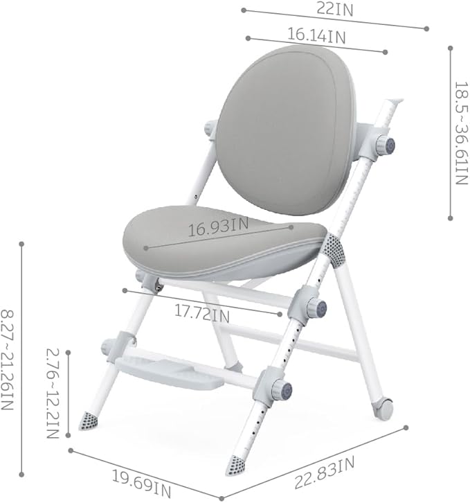 DIOSHOME Kid's Multifunctional Chair, Adjustable Height Children's Chair, Suitable for Children's Chairs, Suitable for bedrooms, Restaurants, and Reading Rooms. A Sturdy Four-Legged Chair