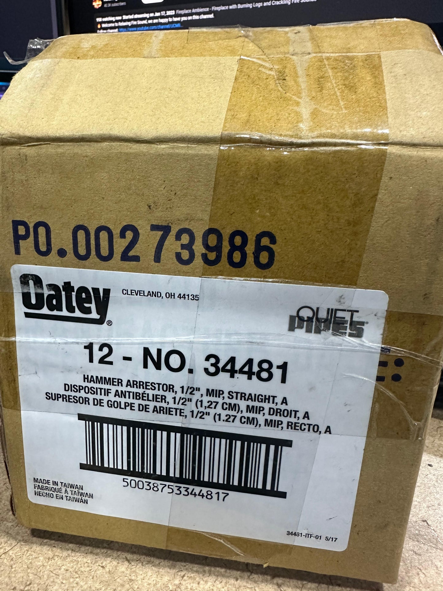 Oatey® Quiet Pipes® A, 1/2 in. MIP (Pack of 12)