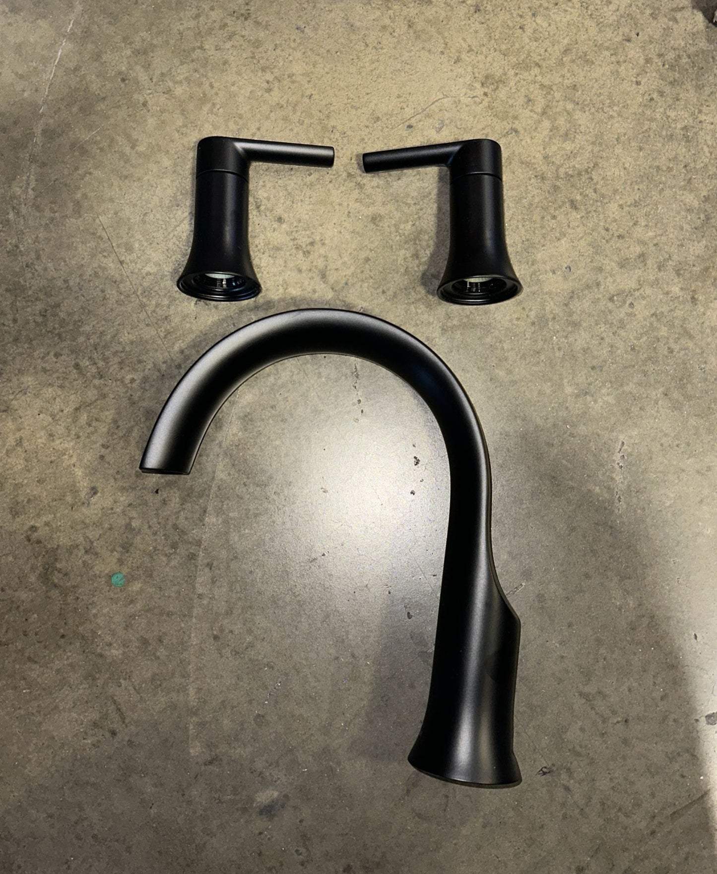 Moen TS983BL Doux Two-Handle Roman Tub Faucet, Valve Required, Matte Black (missing parts)