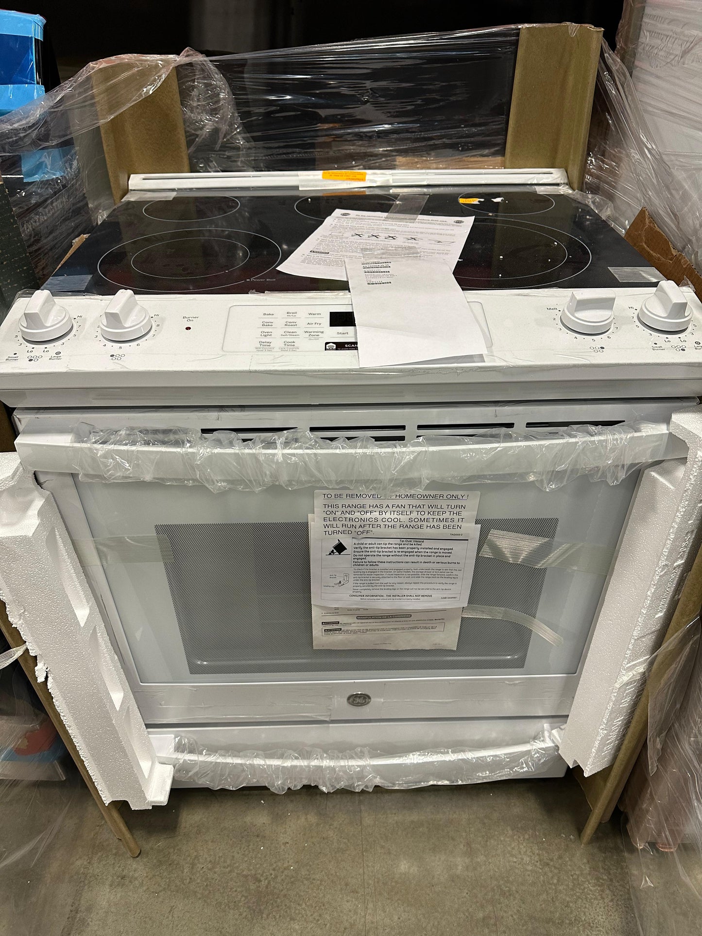 GE® 30" Slide-In Electric Convection Range with No Preheat Air Fry JS760DPWW