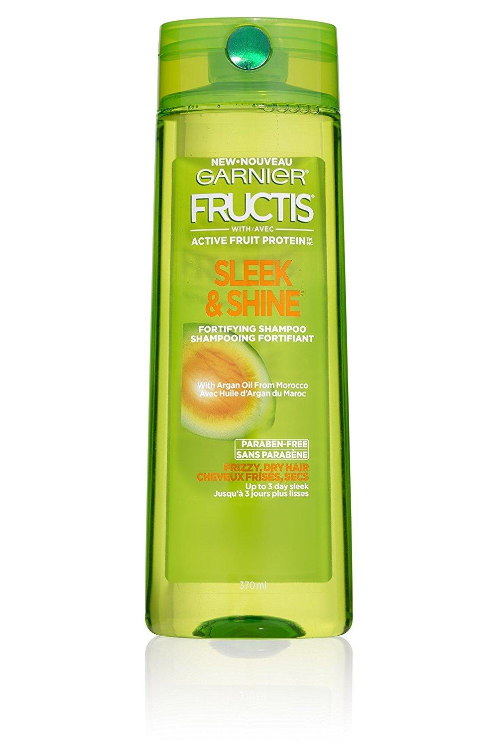 Garnier Fructis Sleek and Shine Shampoo for Frizzy Hair, 12.5 Ounce