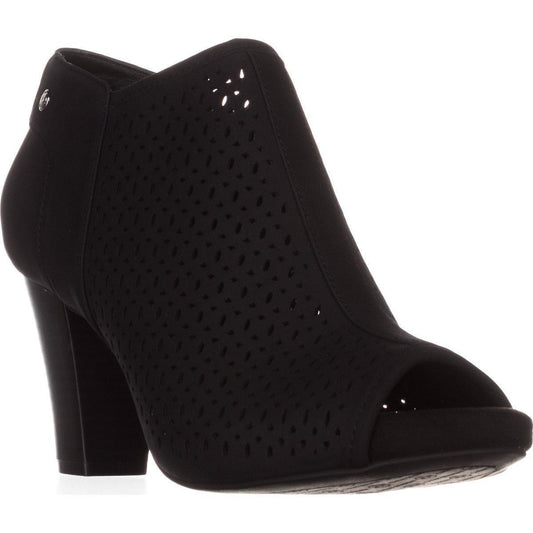Giani Bernini Womens Angye Open Toe Ankle Fashion Boots, Black, Size 5.5