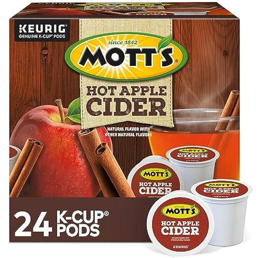 Keurig Mott's Hot Apple Cider, Keurig Single Serve K-Cup Pods, Flavored K Cups, 24 Count