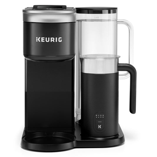 Keurig K-Café SMART Single Serve Coffee Maker with WiFi Compatibility, Latte and Cappuccino Machine with Built-In Frother, 6 Brew Sizes, Compatible with Alexa, Black, (5000365485)