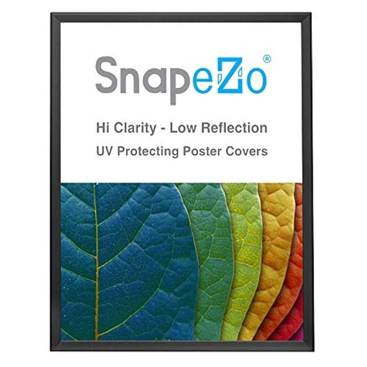 SnapeZo Poster Frame 36x48, Black, 1.25 Inch Aluminum Profile, Front-Loading Snap Frame, Wall Mounting, Professional Series