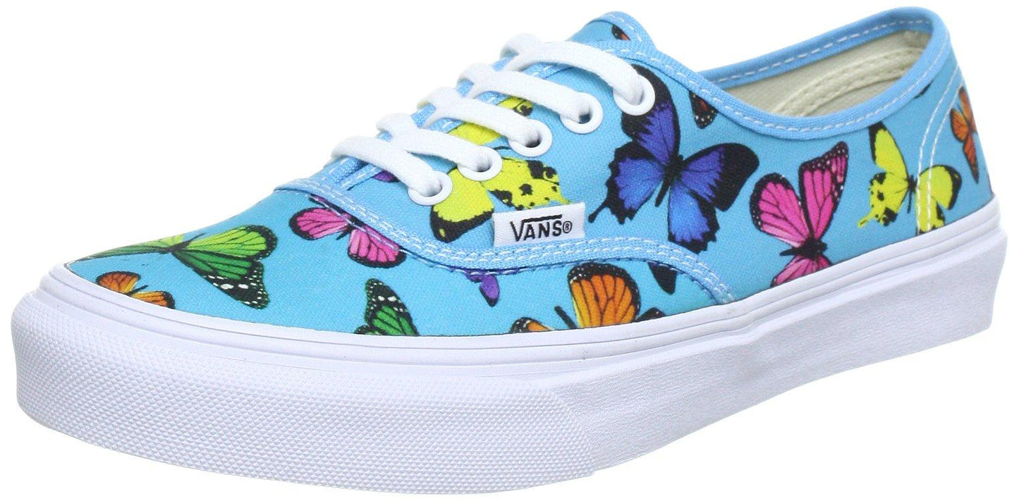 Vans Womens Authentic Slim Butterflies Scuba Blue Skateboarding Shoes