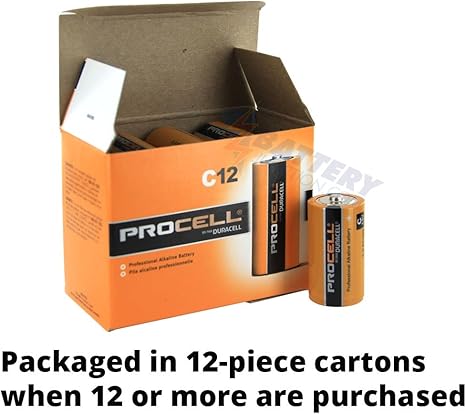 DURACELL C12 PROCELL Professional Alkaline Battery, 12 Count