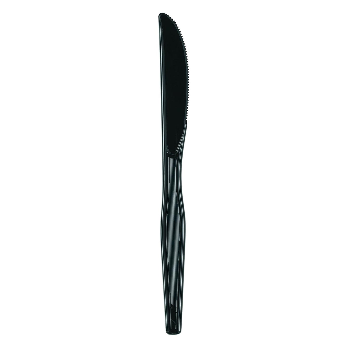 Georgia-Pacific Dixie 7'' Medium-Weight Polystyrene Plastic Knife by GP PRO (Georgia-Pacific),Black,KM517,(Case of 1,000)